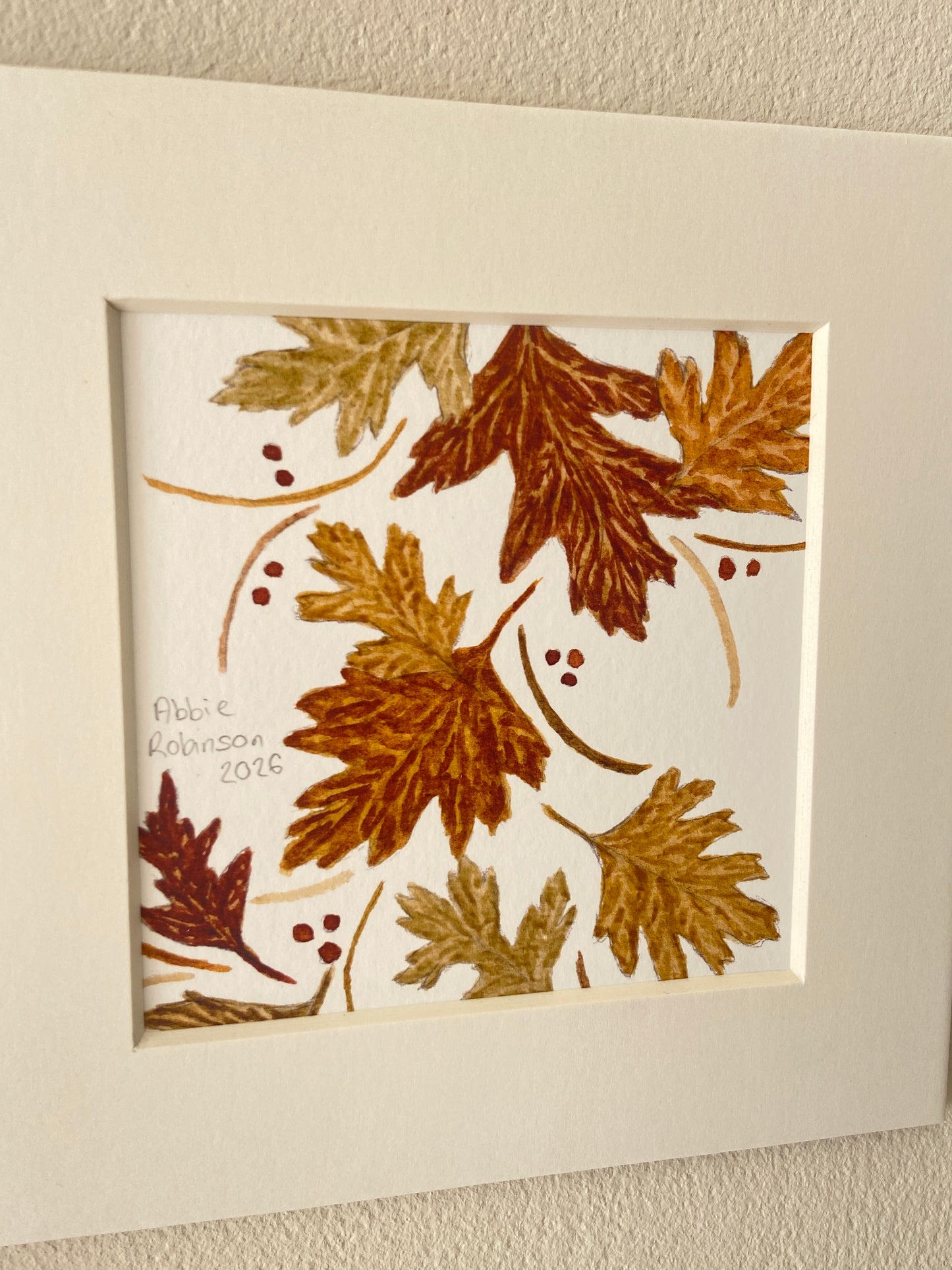 3rd- Falling leaves mounted section