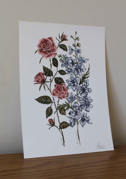Personalised Birth Flower Print