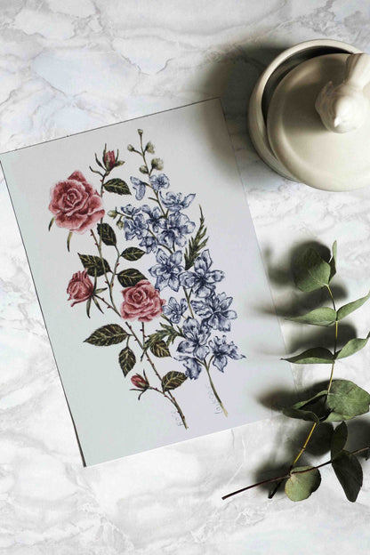 Personalised Birth Flower Print