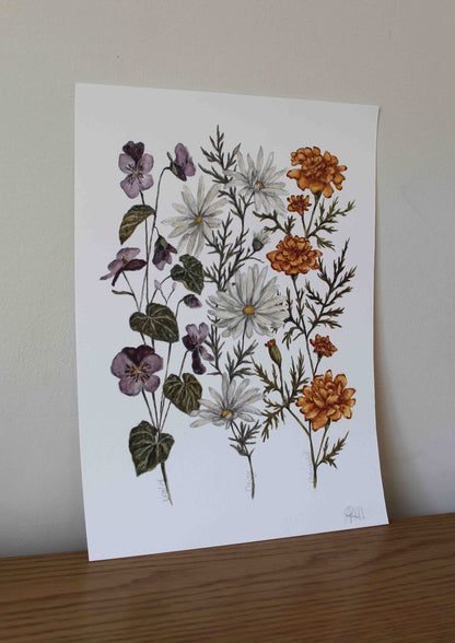 Personalised Birth Flower Print
