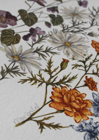 Personalised Birth Flower Print