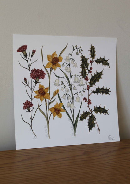 Personalised Birth Flower Print
