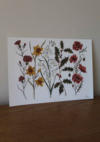 Personalised Birth Flower Print