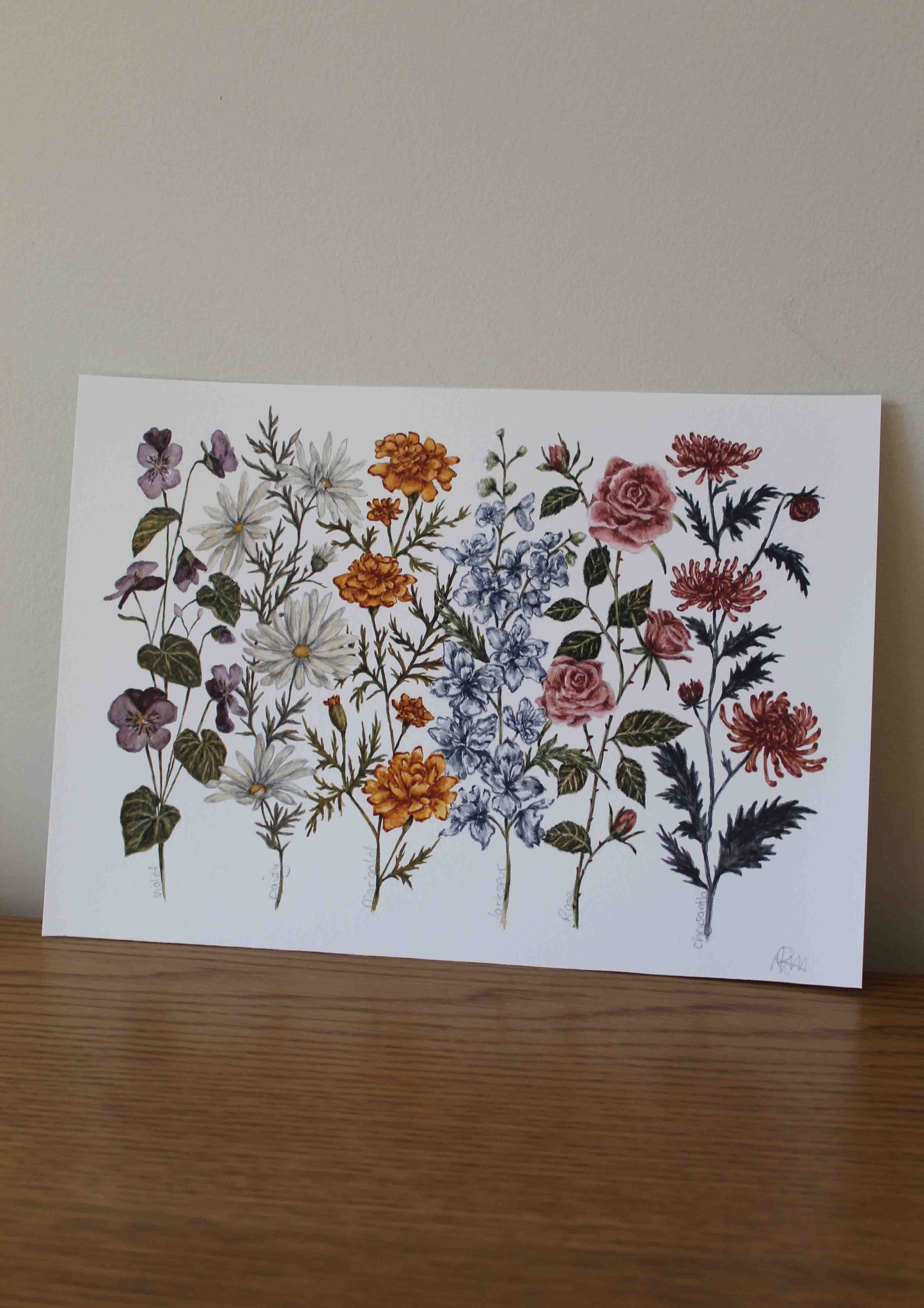 Personalised Birth Flower Print