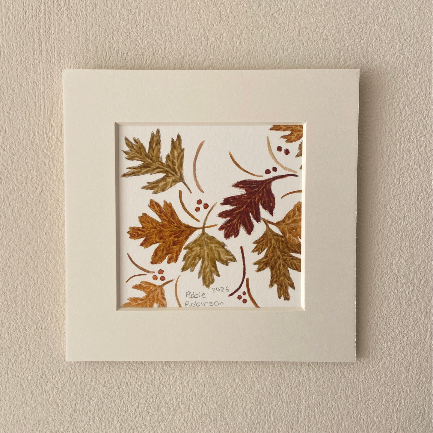 4th- Falling leaves mounted section