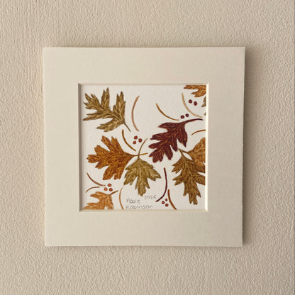 4th- Falling leaves mounted section