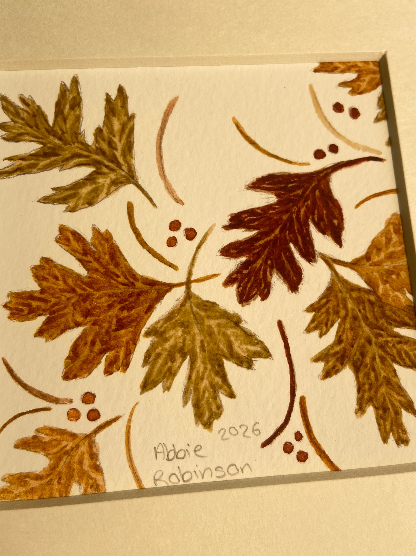4th- Falling leaves mounted section