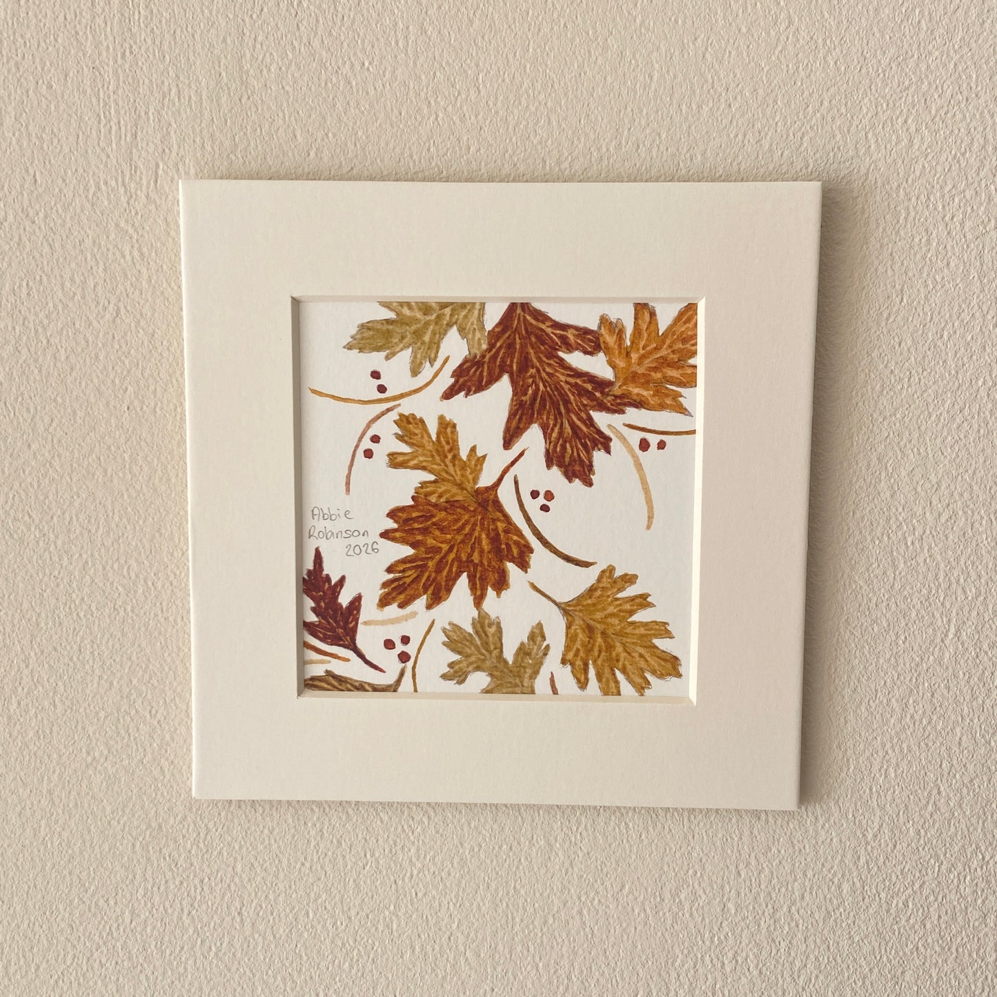 3rd- Falling leaves mounted section