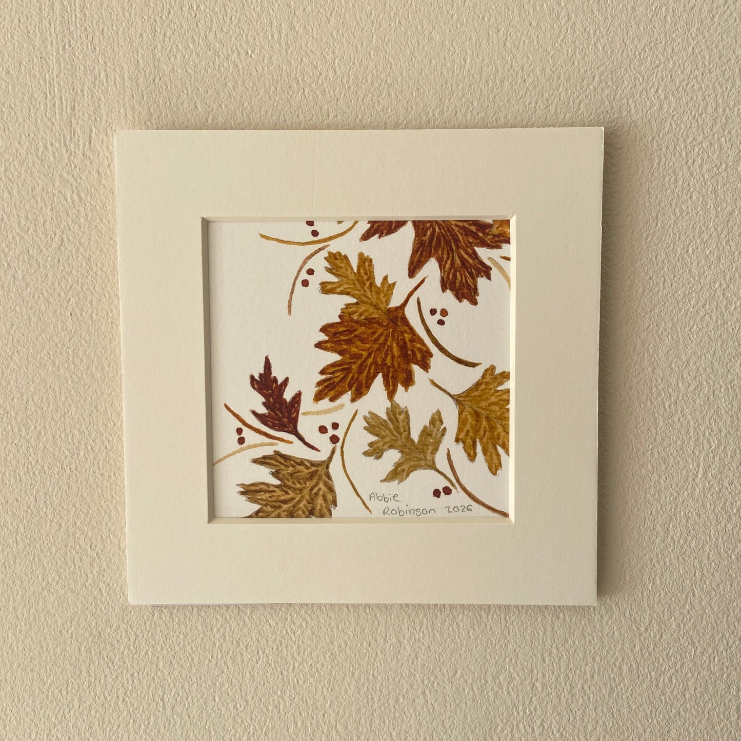 2nd- Falling leaves mounted section
