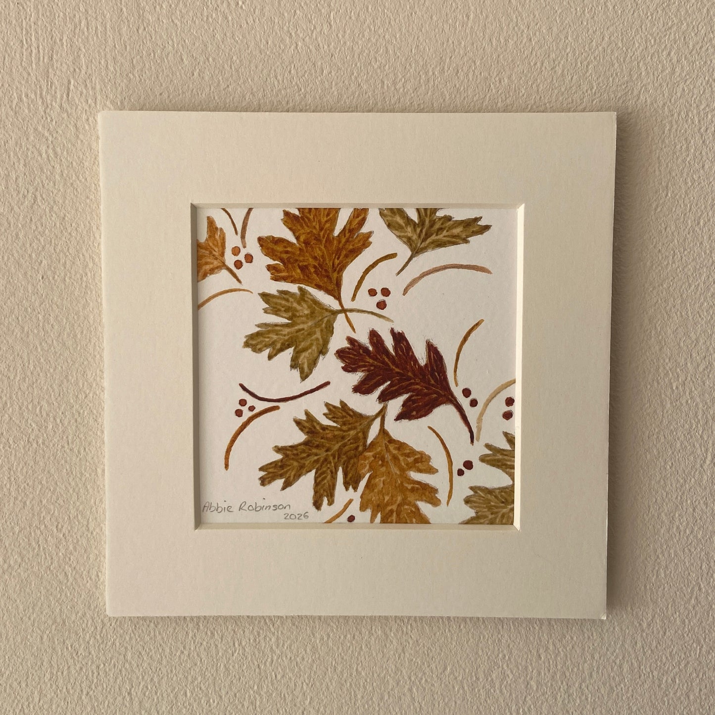 1st- Falling leaves mounted section