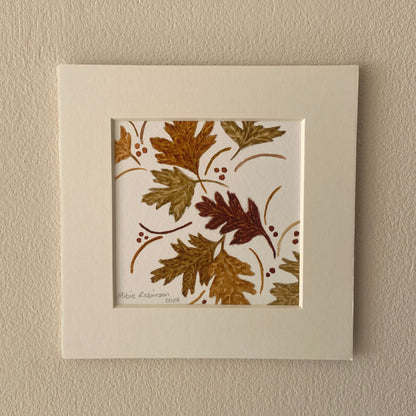 1st- Falling leaves mounted section