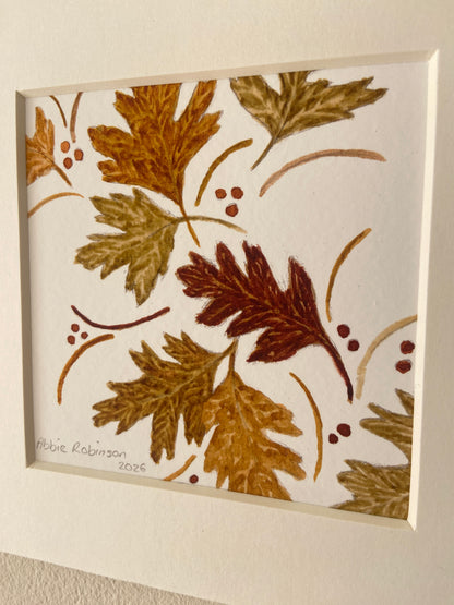1st- Falling leaves mounted section