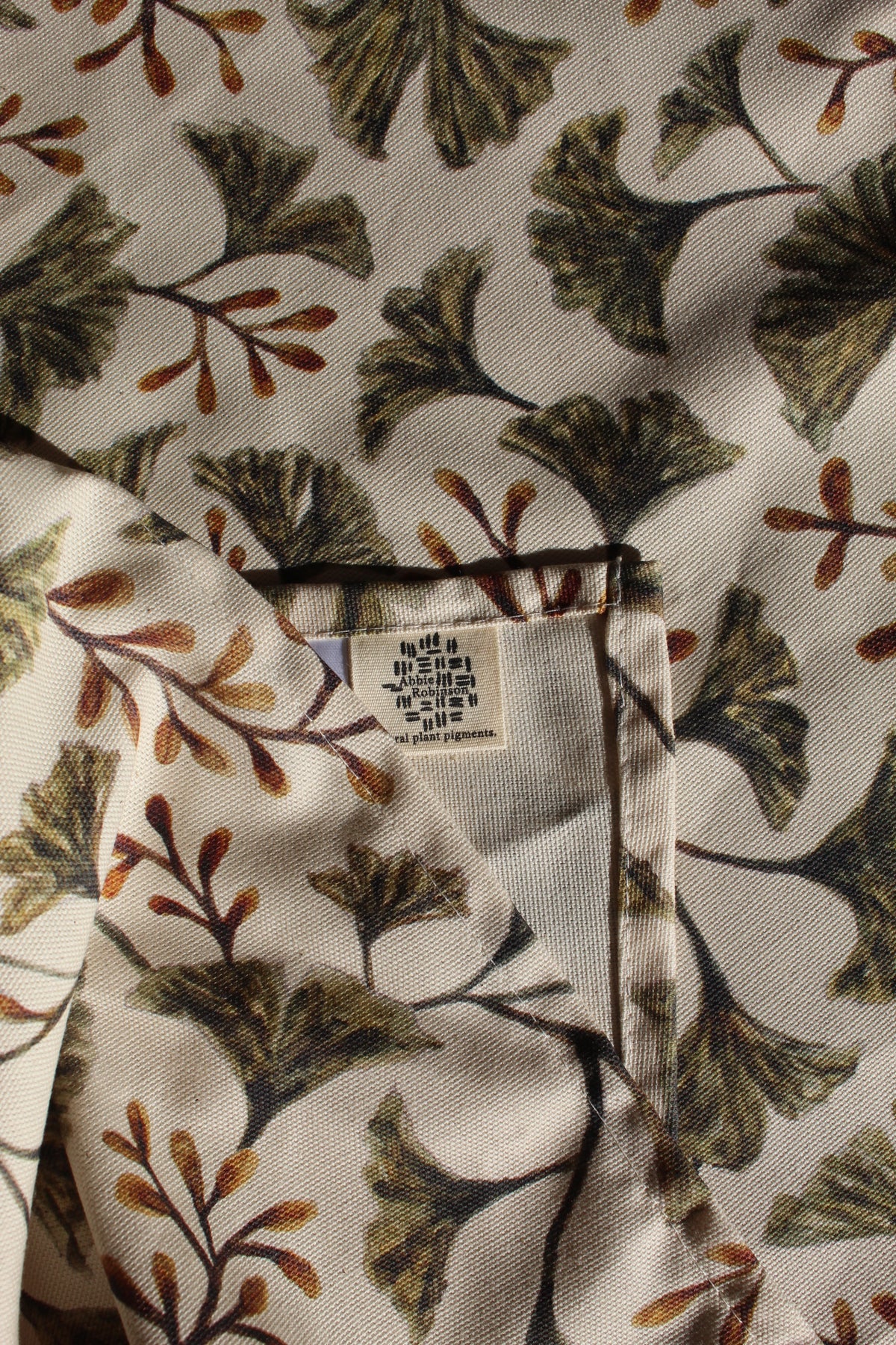 Ginkgo print tea towel