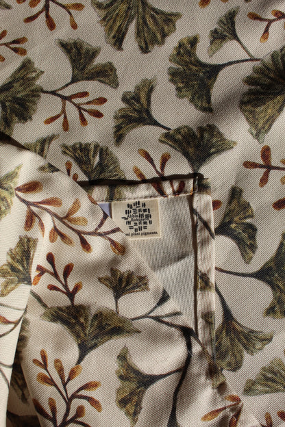 Ginkgo print tea towel