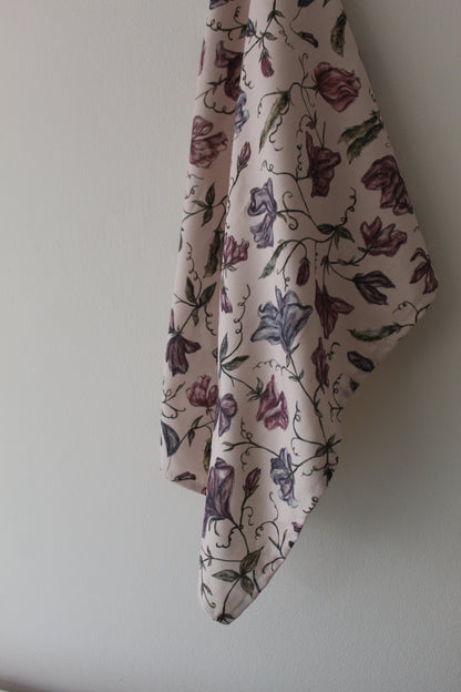 Sweet pea print tea towel
