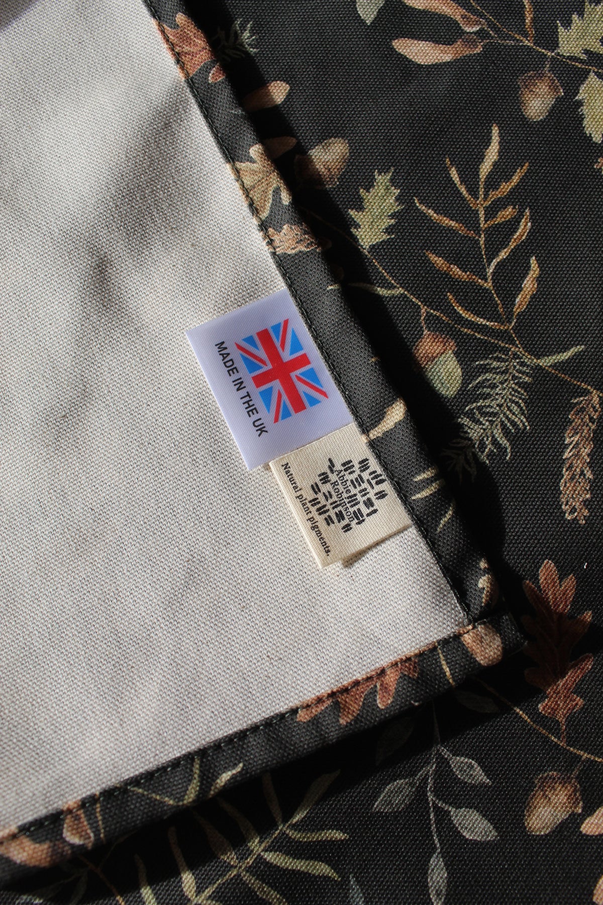 Woodland stripe print tea towel