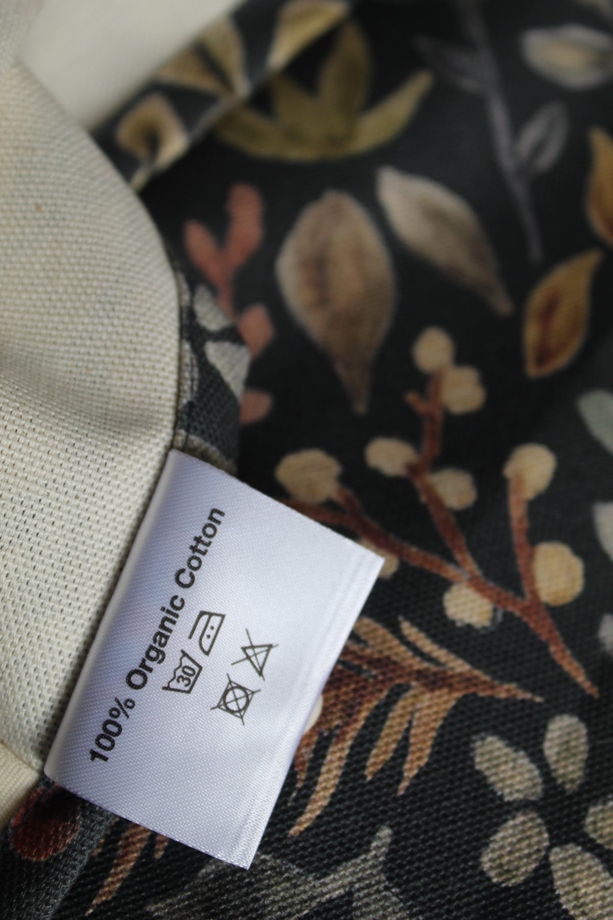 Fern and flora print tea towel
