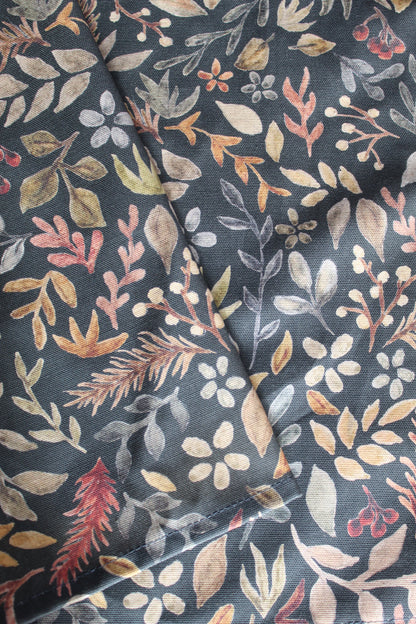 Fern and flora print tea towel