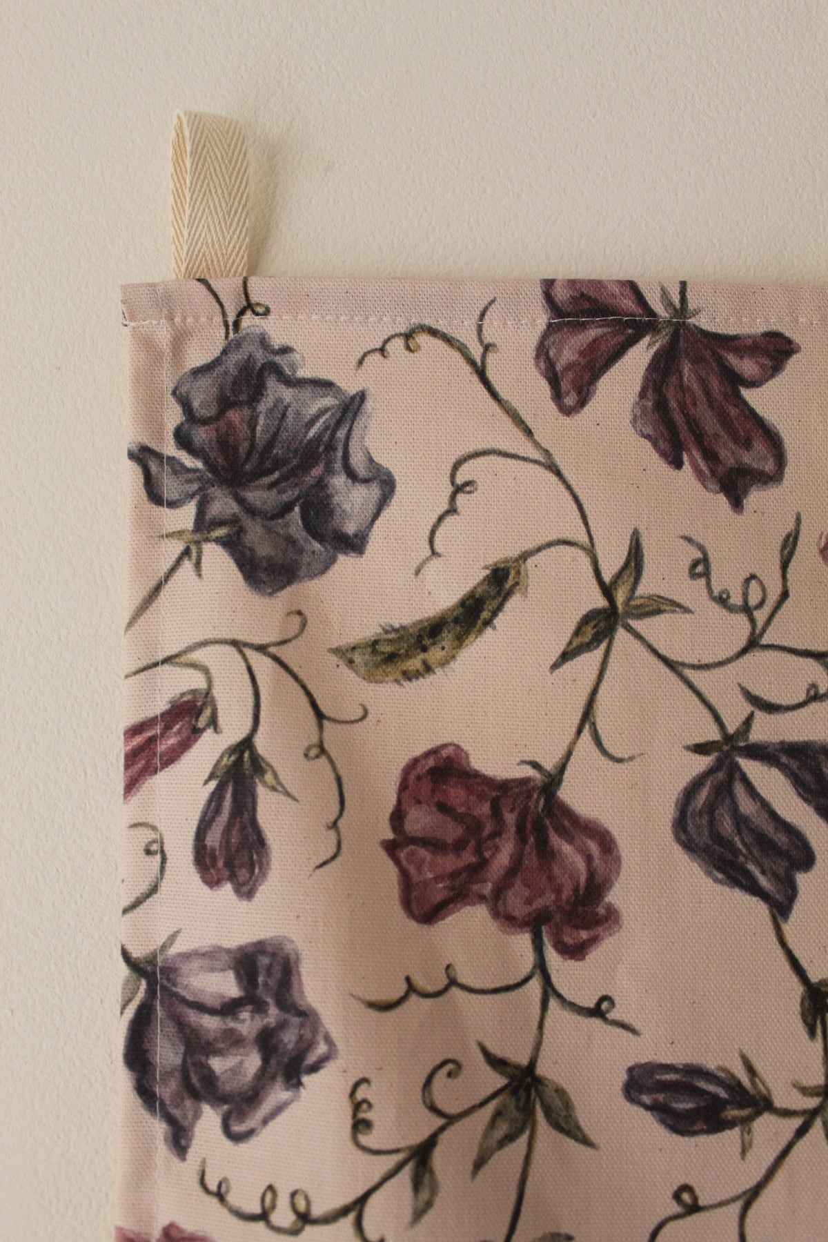 Sweet pea print tea towel