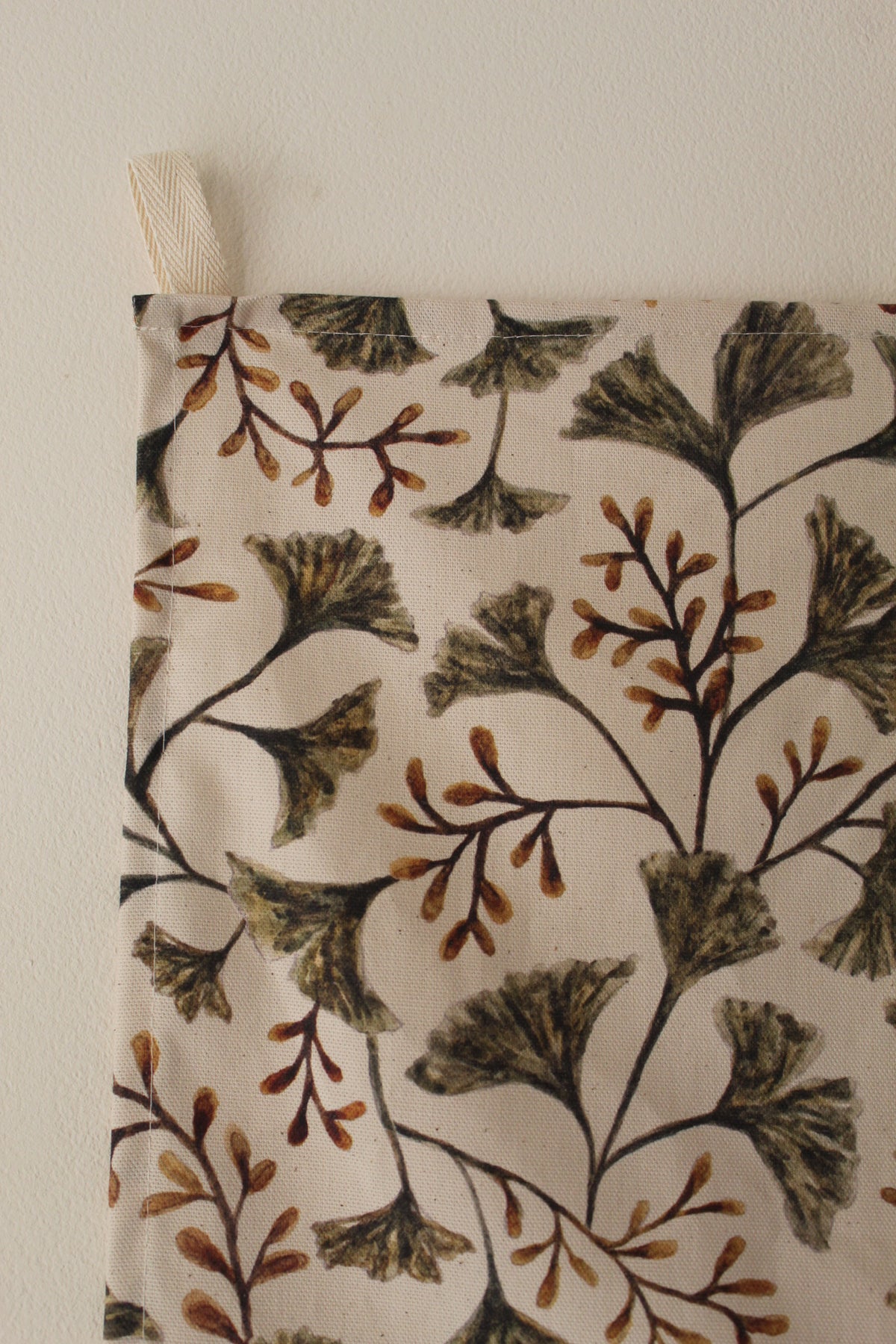 Ginkgo print tea towel