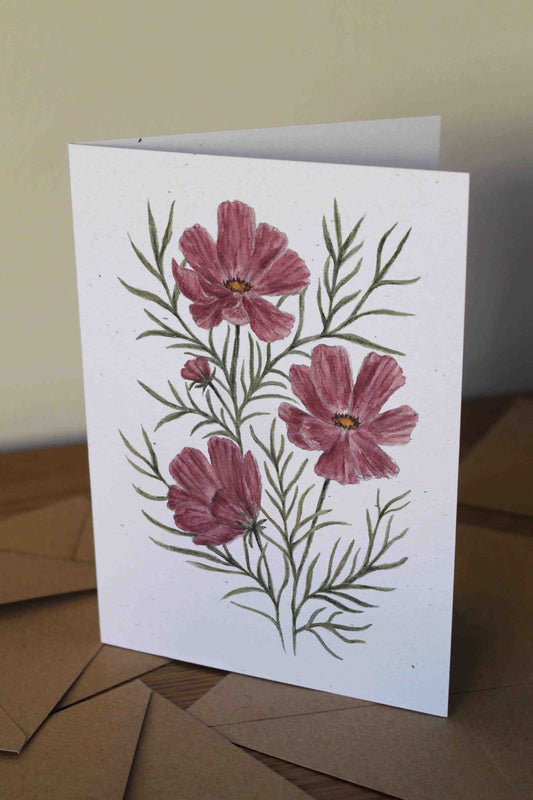 Cosmos- greeting card