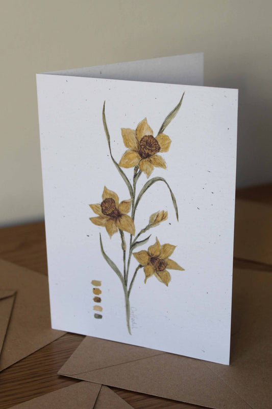 Daffodil greeting card - March birth flower