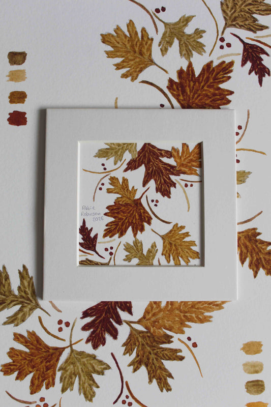 3rd- Falling leaves mounted section