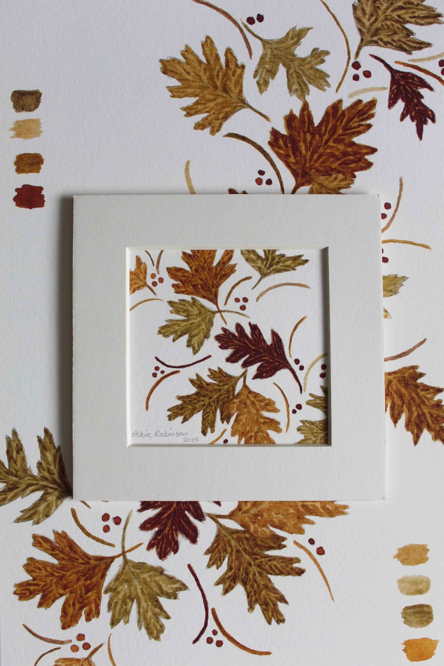 1st- Falling leaves mounted section
