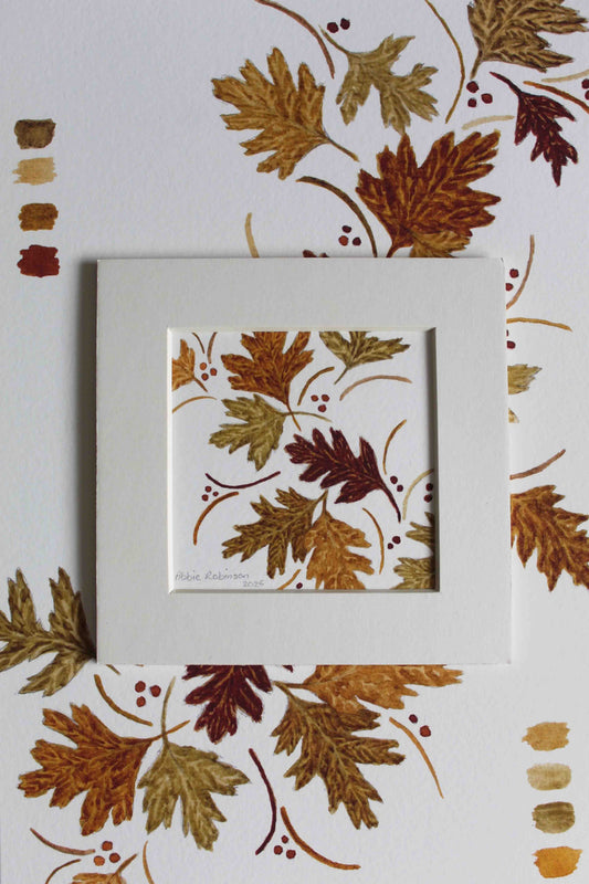 1st- Falling leaves mounted section