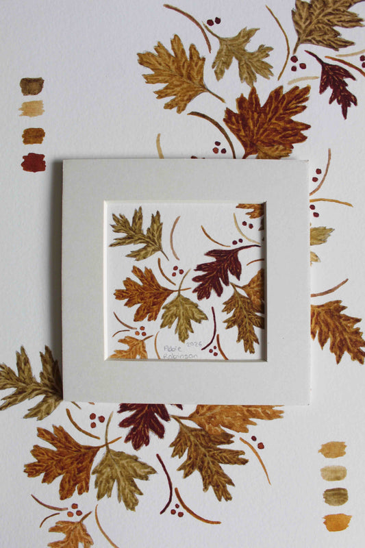 4th- Falling leaves mounted section
