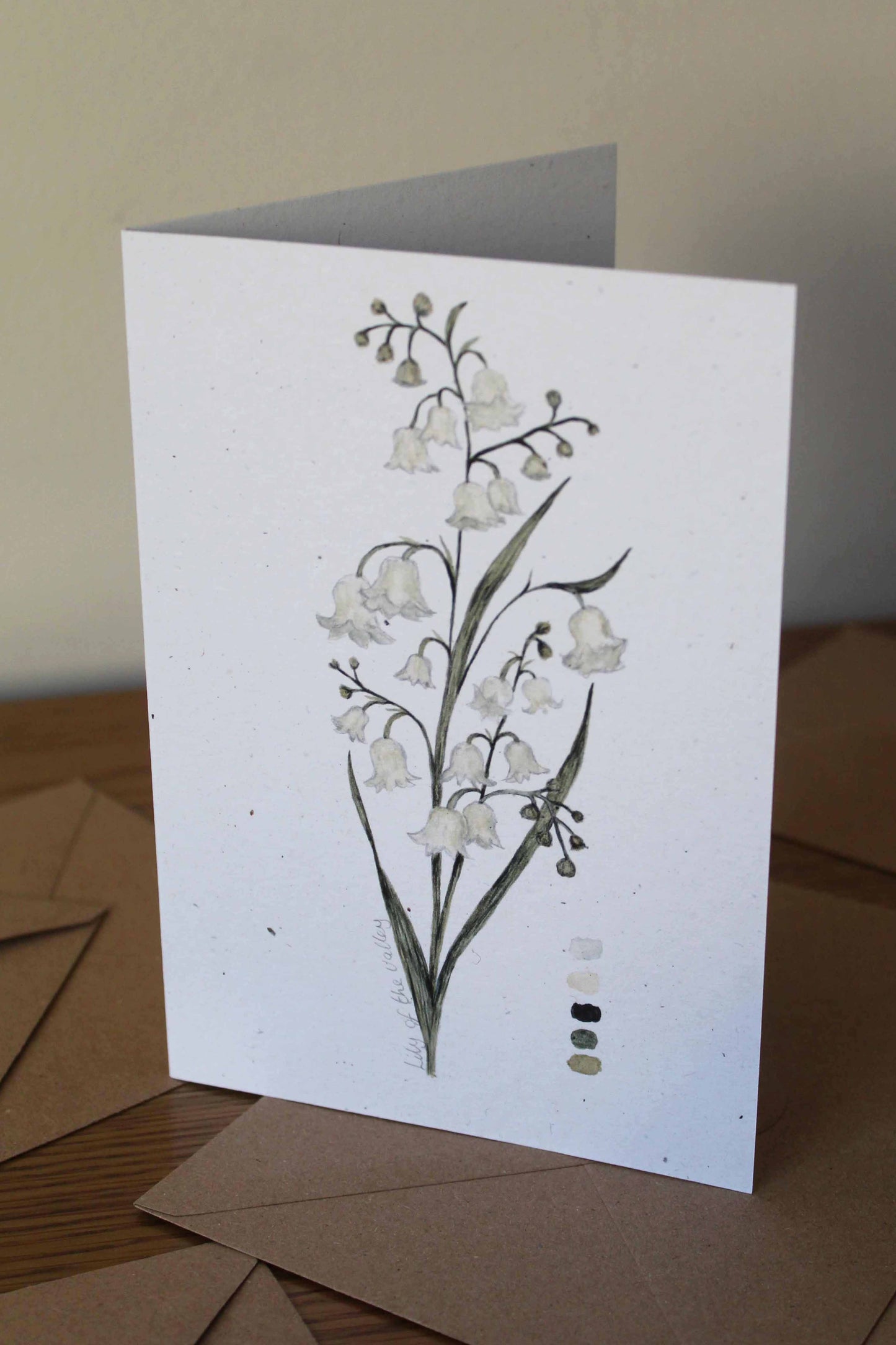 lily of the valley greeting card - May birth flower